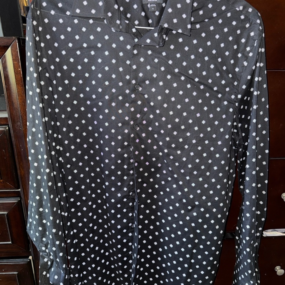 Express Black and White Patterned Shirt